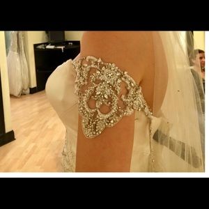 Beaded wedding dress sleeves